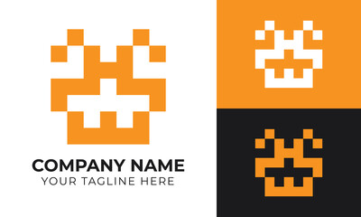 Creative modern minimal abstract monogram initial letter he logo design template