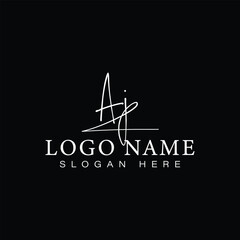 Elegant Script AJ Letter Handwriting Logo - Perfect for Luxury Brands and Premium Identity Design