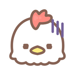 シンプルなニワトリショック⭐︎PNG