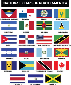 National flags of North America