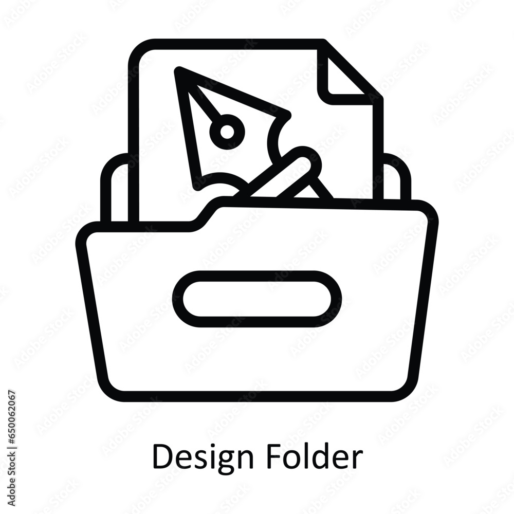 Poster Design Folder vector  outline Icon Design illustration. Graphic Design Symbol on White background EPS 10 File
