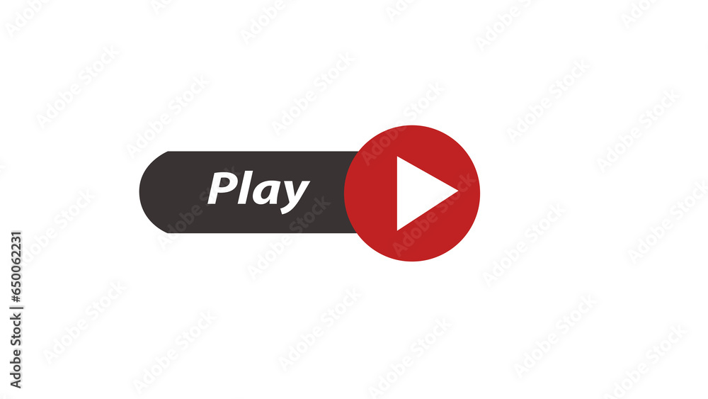 Poster neon media player button. play button icon. play button sign, symbol.