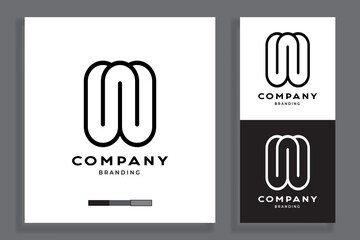 Letter W modern logo vector illustration