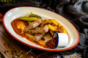 Food photography, lunch menu, traditional kitchen