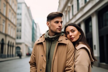 shot of a young couple in the city