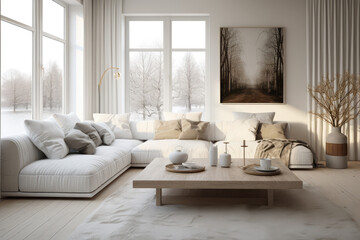  Scandinavian interior design of living room