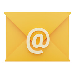 3d mail icon illustration with isolated design