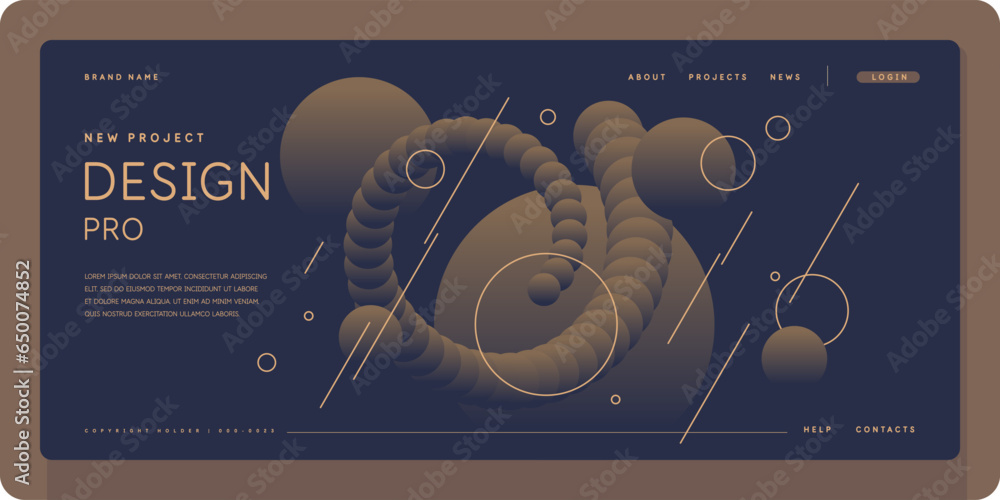 Poster a template to use in your design. a composition of geometric shapes. graphic elements for design and
