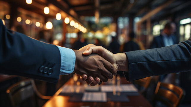 business people shaking hands, conclusion of a contract