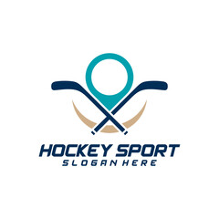 Point Hockey sport logo design template. Modern vector illustration. Badge design.