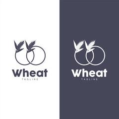 Wheat Logo Grain Design Simple Illustration Template