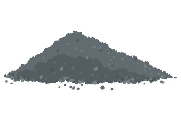 Obraz premium Building material. Heap of coal. Cartoon supplies for buildings works. Construction concept. Illustration can be used for construction sites or illustrate renovation works