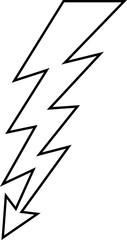 Lightning line icons. Thunderbolts icons isolated. Vector illustration.