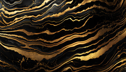 Fototapeta premium Golden and black marble texture design. Background material. Tile wall or floor texture.