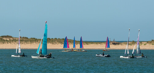 Voilier, Catamaran, Bonne Anse, La Palmyre, Les Mathes, 17, Charente Maritime, France © JAG IMAGES