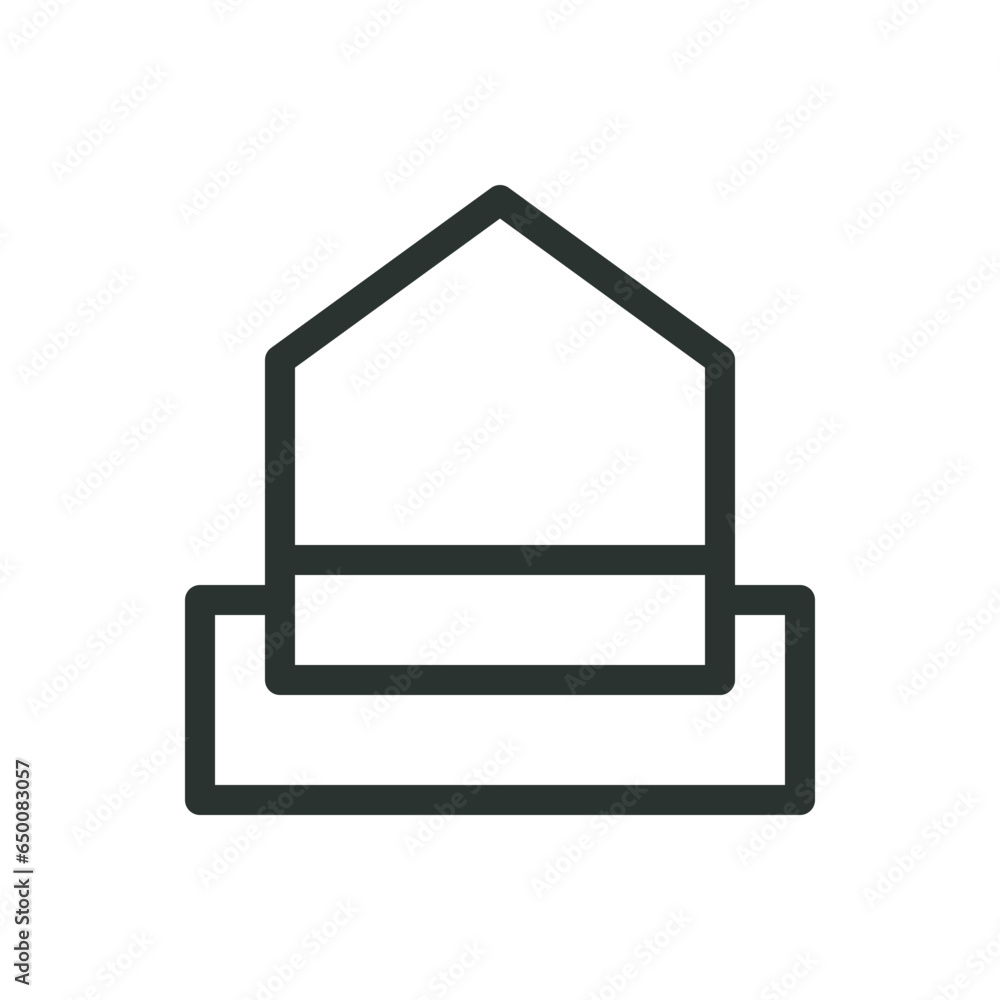 Poster monolithic foundation isolated icon, house basement vector icon with editable stroke