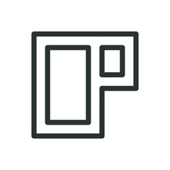 Strip foundation isolated icon, house foundation vector icon with editable stroke