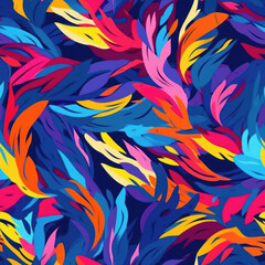 Fototapeta na wymiar Colorful brush strokes abstract seamless pattern.