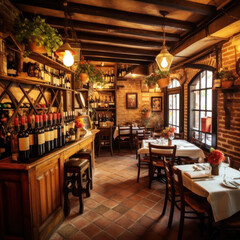 Fototapeta na wymiar Embracing Italian warmth this restaurant 