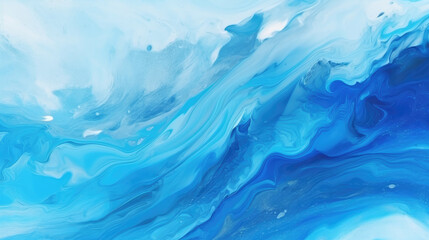 Obrazy na Plexi  Abstract art blue paint background with liquid fluid grunge texture.