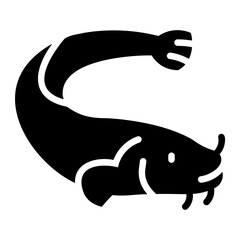 Naklejka premium catfish Solid icon