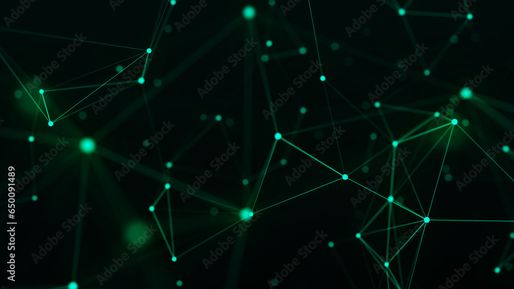 Poster network connection structure. big data. connecting points and lines. abstract technology background.
