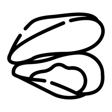recommend clip art: mussel Line Icon