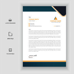 modern business  letterhead Template Vector Design