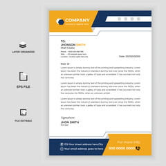 modern business  letterhead Template Vector Design