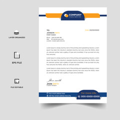 modern business  letterhead Template Vector Design