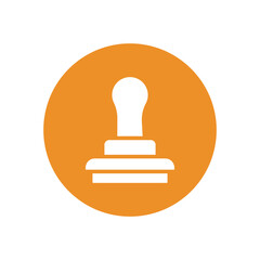 rubber stamp sign symbol vector glyph color icon