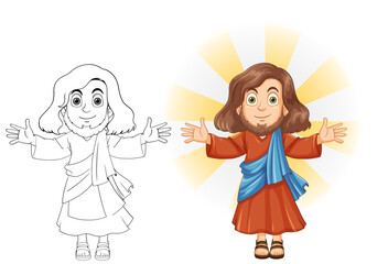 Jesus Christ Outline for Colouring