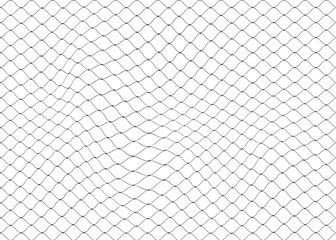 Fishnet seamless pattern, fish net background or soccer goal mesh, vector rope line texture. Fishing net pattern or football goal and soccer sport net background or fishnet with knot grid lace - obrazy, fototapety, plakaty