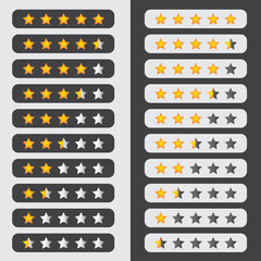 Star rating with two different backgrounds