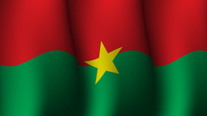 burkina faso waving flag background design vector illustration