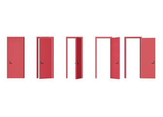 Red door, modern