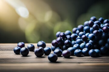 grapes on a wooden table