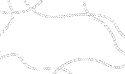 Frame twisted ropes flat vector pattern brushes design - obrazy, fototapety, plakaty