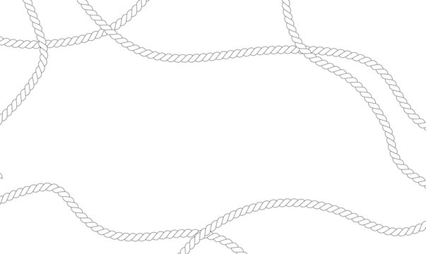 Frame twisted ropes flat vector pattern brushes design