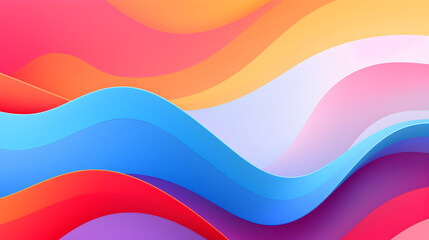 Vibrant Abstract Colorful Red, Yellow, Blue Curves: Versatile Background for Creative Projects