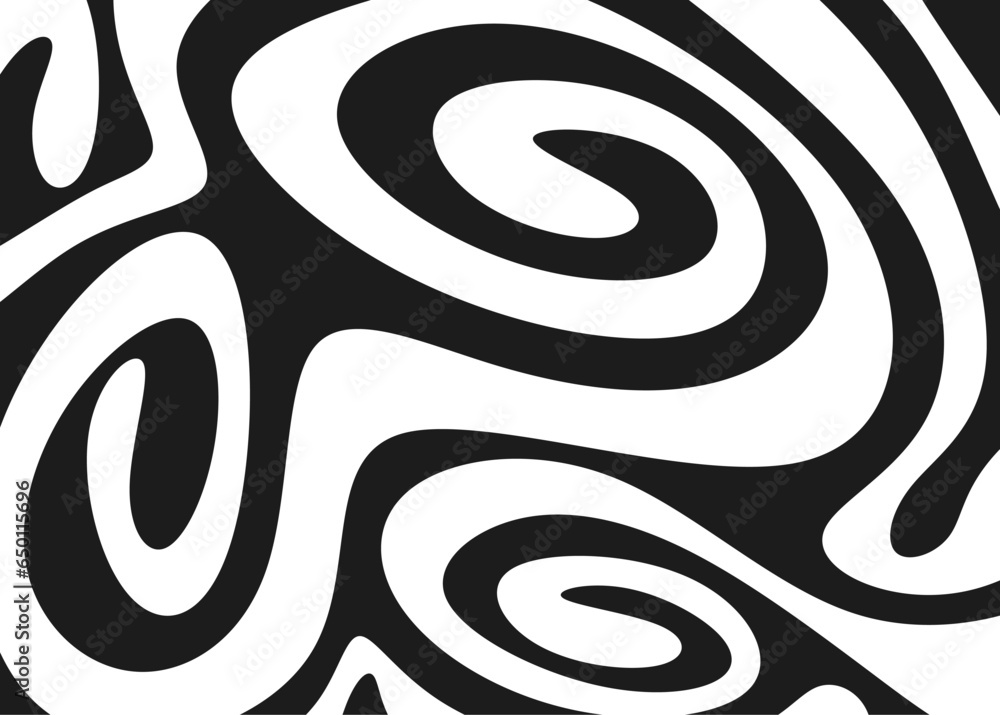 Poster abstract background with cute curly lines pattern