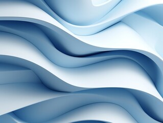 Obraz premium Beautiful textured 3D wall in light blue and white futuristic geometric background generative ai