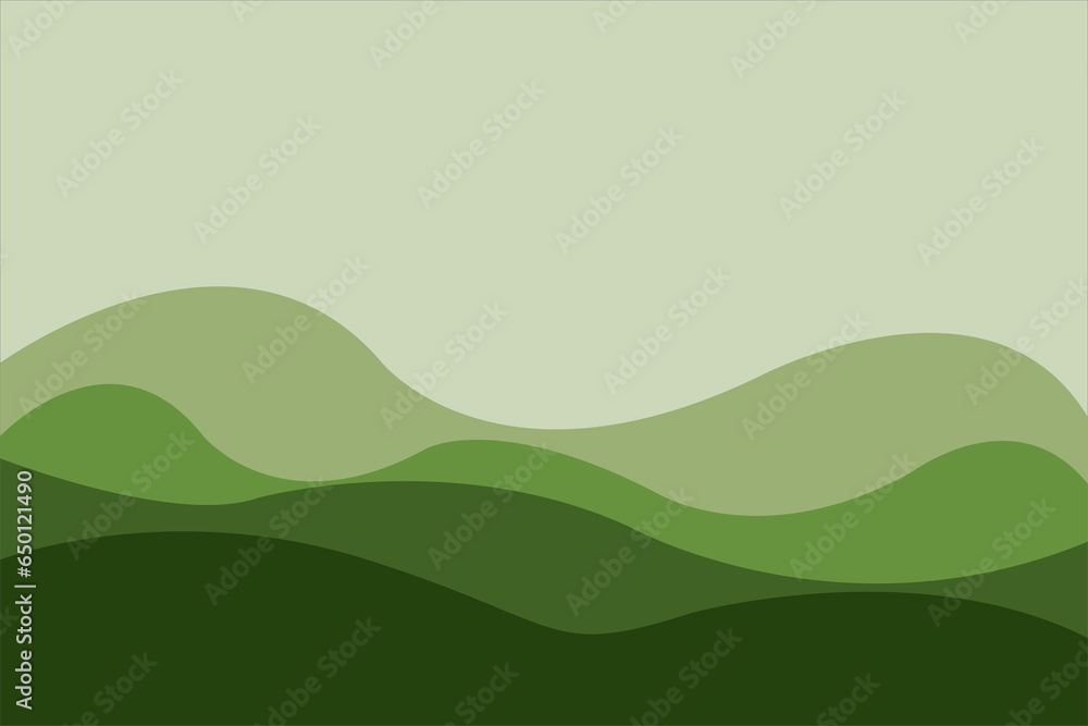 Poster abstract of background vector. design japanese style of line wave of green background. design print 