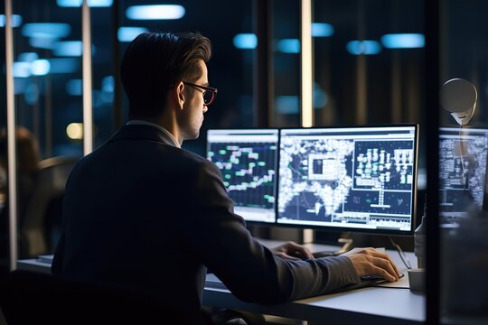 A Smart Make IT programmer works on a desktop computer