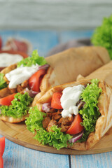 A traditional dish of Greece - gyros	