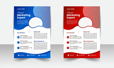 Professional Creative corporate flyer design template, Fully editable vector eps file.