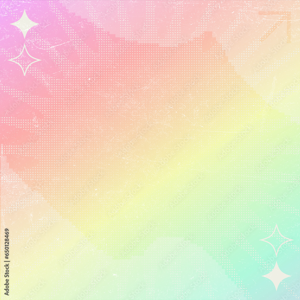 Poster rainbow prism gradient background with abstract futuristic shapes template
