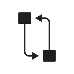 management process icon vector