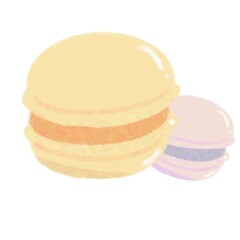 マカロンのイラスト シンプル お菓子 可愛い