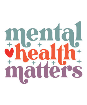 Mental Health Matters Retro Design, Mental Health Matters T-shirt, Mental Health Matters Svg, Mental Health Retro, Mental Health T-shirt, Mental Health Png, Comfort Colors Crewneck Unisex Tshirt